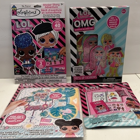 LOL SURPRISE OMG Paper Dolls Colorforms  Mobile Fun Bag - Picture 6 of 6
